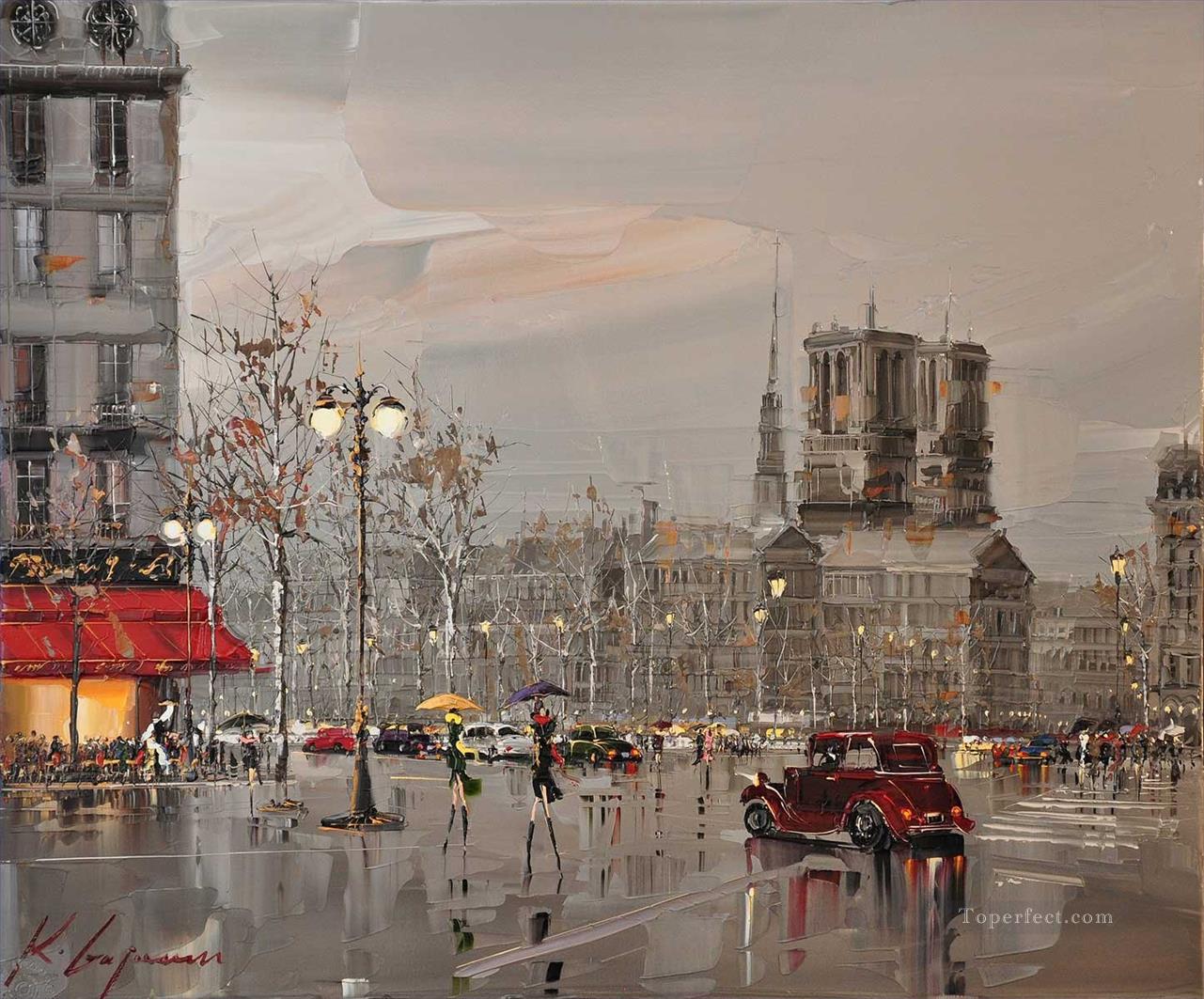 cityscape Kal Gajoum Paris Oil Paintings